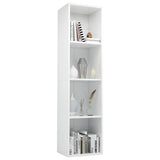 NNEVL Book Cabinet/TV Cabinet High Gloss White 36x30x143 cm Chipboard