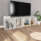 NNEVL Book Cabinet/TV Cabinet High Gloss White 36x30x143 cm Chipboard