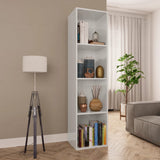 NNEVL Book Cabinet/TV Cabinet High Gloss White 36x30x143 cm Chipboard