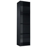 NNEVL Book Cabinet/TV Cabinet High Gloss Black 36x30x143 cm Chipboard
