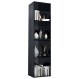 NNEVL Book Cabinet/TV Cabinet High Gloss Black 36x30x143 cm Chipboard