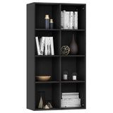 NNEVL Book Cabinet/Sideboard Black 66x30x130 cm Chipboard