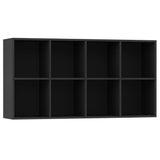 NNEVL Book Cabinet/Sideboard Black 66x30x130 cm Chipboard