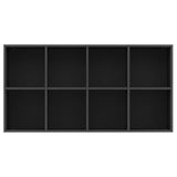 NNEVL Book Cabinet/Sideboard Black 66x30x130 cm Chipboard