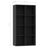 NNEVL Book Cabinet/Sideboard Black 66x30x130 cm Chipboard