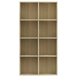NNEVL Book Cabinet/Sideboard Sonoma Oak 66x30x130 cm Chipboard