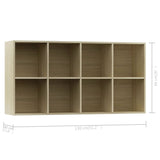 NNEVL Book Cabinet/Sideboard Sonoma Oak 66x30x130 cm Chipboard