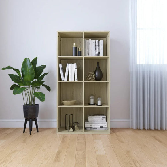 NNEVL Book Cabinet/Sideboard Sonoma Oak 66x30x130 cm Chipboard