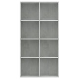 NNEVL Book Cabinet/Sideboard Concrete Grey 66x30x130 cm Engineered Wood