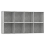 NNEVL Book Cabinet/Sideboard Concrete Grey 66x30x130 cm Engineered Wood