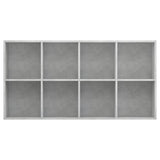 NNEVL Book Cabinet/Sideboard Concrete Grey 66x30x130 cm Engineered Wood