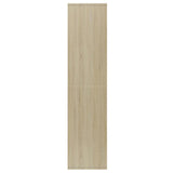 NNEVL Book Cabinet/Sideboard White and Sonoma Oak 66x30x130 cm Chipboard