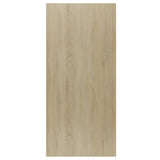 NNEVL Book Cabinet/Sideboard White and Sonoma Oak 66x30x130 cm Chipboard