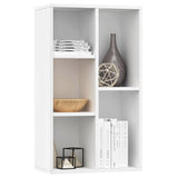 NNEVL Book Cabinet/Sideboard White 50x25x80 cm Engineered Wood