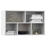 NNEVL Book Cabinet/Sideboard White 50x25x80 cm Engineered Wood