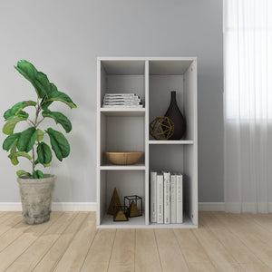 NNEVL Book Cabinet/Sideboard White 50x25x80 cm Engineered Wood