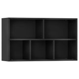 NNEVL Book Cabinet/Sideboard Black 50x25x80 cm Engineered Wood