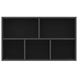 NNEVL Book Cabinet/Sideboard Black 50x25x80 cm Engineered Wood