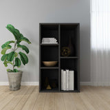 NNEVL Book Cabinet/Sideboard Black 50x25x80 cm Engineered Wood