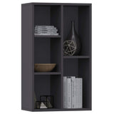 NNEVL Book Cabinet/Sideboard Grey 50x25x80 cm Engineered Wood