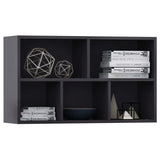 NNEVL Book Cabinet/Sideboard Grey 50x25x80 cm Engineered Wood