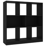 NNEVL Book Cabinet Black 97.5x29.5x100 cm Chipboard