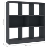 NNEVL Book Cabinet Grey 97.5x29.5x100 cm Chipboard