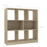 NNEVL Book Cabinet Sonoma Oak 97.5x29.5x100 cm Chipboard