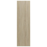 NNEVL Book Cabinet White and Sonoma Oak 97.5x29.5x100 cm Chipboard