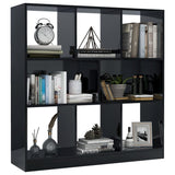 NNEVL Book Cabinet High Gloss Black 97.5x29.5x100 cm Chipboard