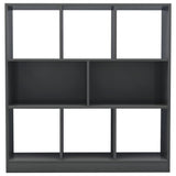 NNEVL Book Cabinet High Gloss Grey 97.5x29.5x100 cm Chipboard