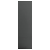 NNEVL Book Cabinet High Gloss Grey 97.5x29.5x100 cm Chipboard