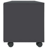 NNEVL TV Cabinet with Castors Grey 90x35x35 cm Engineered Wood