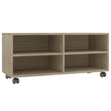 NNEVL TV Cabinet with Castors Sonoma Oak 90x35x35 cm Chipboard