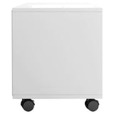 NNEVL TV Cabinet with Castors High Gloss White 90x35x35 cm Chipboard