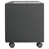 NNEVL TV Cabinet with Castors High Gloss Grey 90x35x35 cm Chipboard