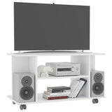 NNEVL TV Cabinet with Castors White 80x40x40 cm Chipboard