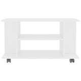 NNEVL TV Cabinet with Castors White 80x40x40 cm Chipboard