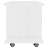 NNEVL TV Cabinet with Castors White 80x40x40 cm Chipboard