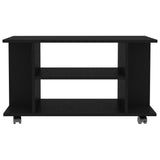NNEVL TV Cabinet with Castors Black 80x40x40 cm Chipboard