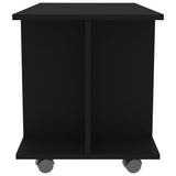 NNEVL TV Cabinet with Castors Black 80x40x40 cm Chipboard