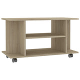 NNEVL TV Cabinet with Castors Sonoma Oak 80x40x40 cm Chipboard