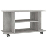 NNEVL TV Cabinet with Castors Concrete Grey 80x40x40 cm Chipboard