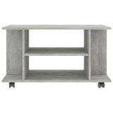 NNEVL TV Cabinet with Castors Concrete Grey 80x40x40 cm Chipboard