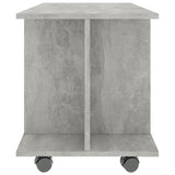 NNEVL TV Cabinet with Castors Concrete Grey 80x40x40 cm Chipboard