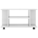 NNEVL TV Cabinet with Castors High Gloss White 80x40x40 cm Chipboard