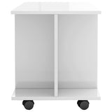 NNEVL TV Cabinet with Castors High Gloss White 80x40x40 cm Chipboard