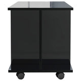 NNEVL TV Cabinet with Castors High Gloss Black 80x40x40 cm Chipboard