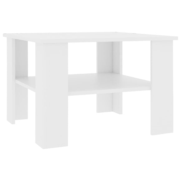 NNEVL Coffee Table White 60x60x42 cm Chipboard