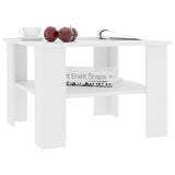 NNEVL Coffee Table White 60x60x42 cm Chipboard